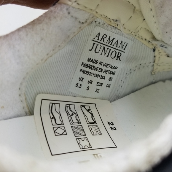 Armani Junior Marine Blue Boy's Sneakers - Picture 5 of 8